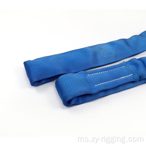 8ton mengangkat tali pinggang bulat biru tanpa henti webbing sling